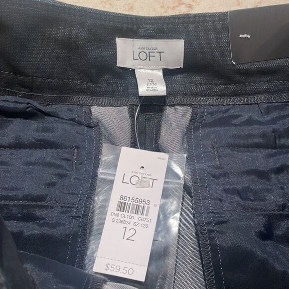 NWT Ann Taylor LOFT Julie curvy flare leg with stretch SZ 12 NEW with tags belt - Picture 9 of 15